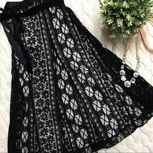 Black Lace Full-Skirt